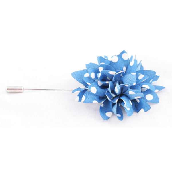 Blue with White dots Lapel Pin