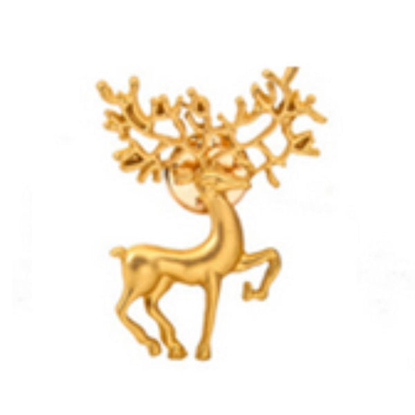 Golden Reindeer Brooch