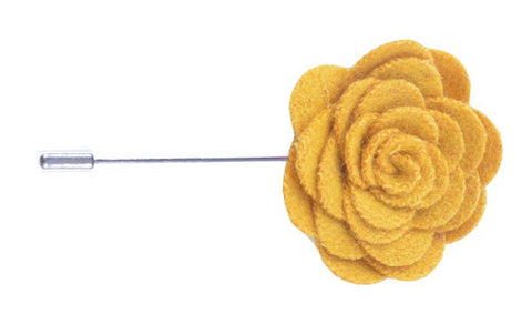 Mustard Flower Lapel Pin