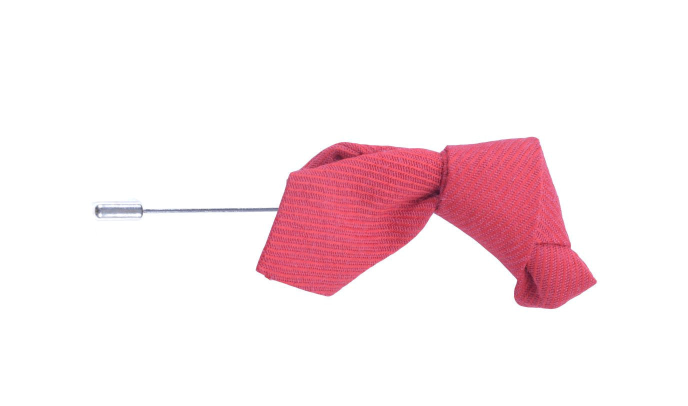 Red Stripes Tie Lapel Pin - Lifeinslowmotion