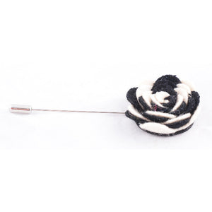 Black & White Flower Lapel Pin Life In Slow Motion