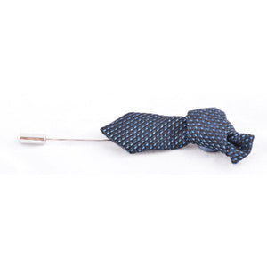 Blue Pattern Tie Lapel Pin