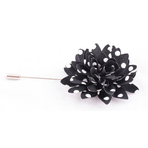 Black with White Stripes Lapel Pin