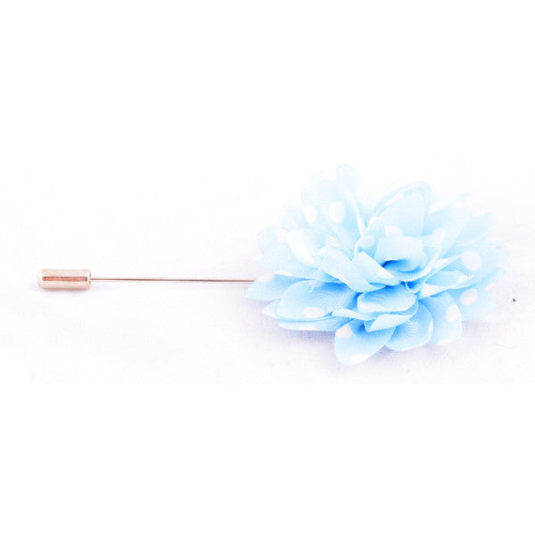 Blue & White Polka Dots Lapel Pin