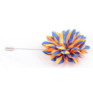 Orange & Blue Stripes Lapel Pin