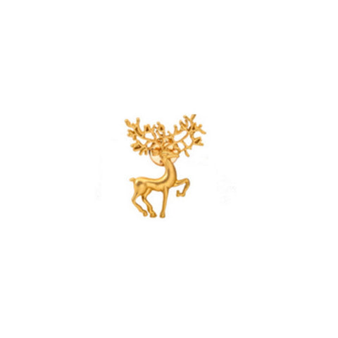 Golden Reindeer Brooch
