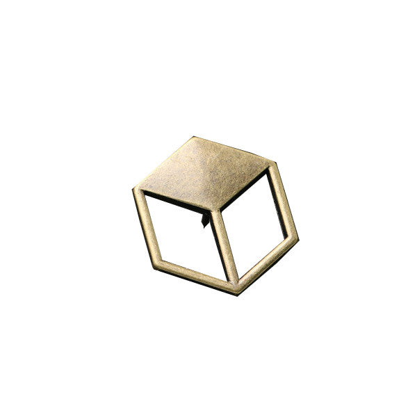 Golden 3D Brooch