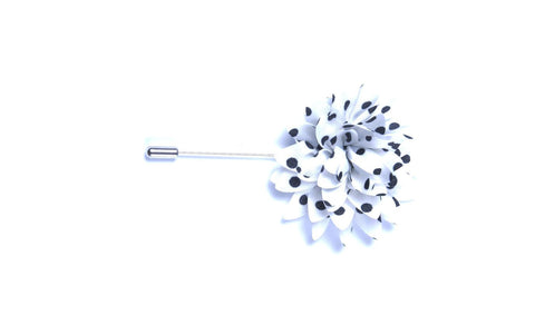 White & Black Polka Dots Lapel Pin - Lifeinslowmotion